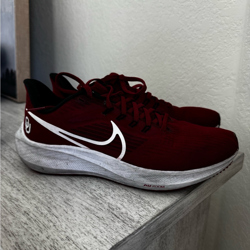 Nike womens Burgundy Athletic Shoes with White Swoosh collegiate